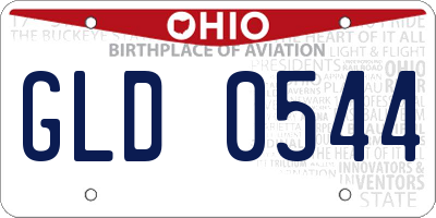 OH license plate GLD0544