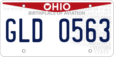 OH license plate GLD0563