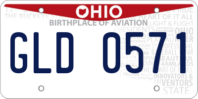 OH license plate GLD0571