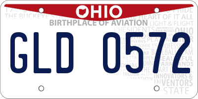 OH license plate GLD0572