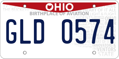 OH license plate GLD0574