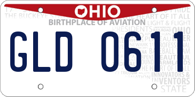 OH license plate GLD0611