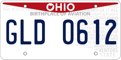 OH license plate GLD0612