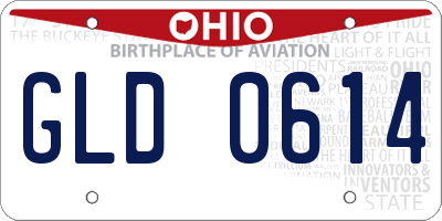 OH license plate GLD0614