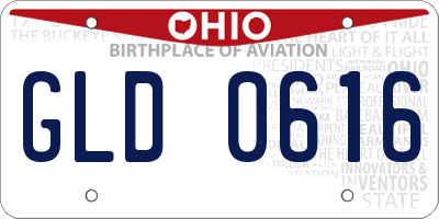 OH license plate GLD0616