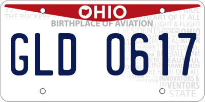 OH license plate GLD0617