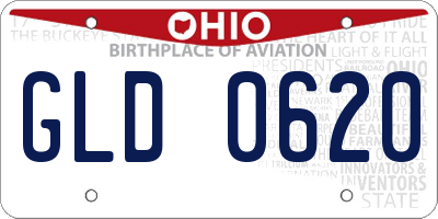 OH license plate GLD0620