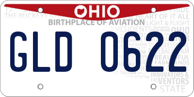 OH license plate GLD0622