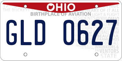 OH license plate GLD0627