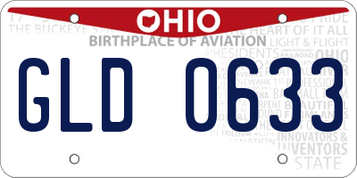 OH license plate GLD0633