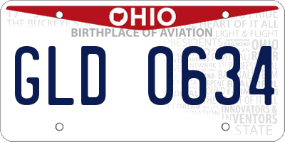 OH license plate GLD0634