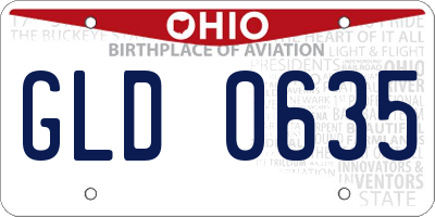 OH license plate GLD0635