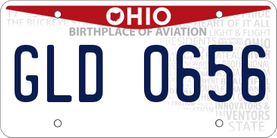 OH license plate GLD0656