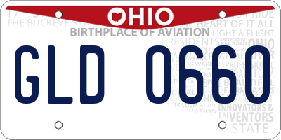 OH license plate GLD0660