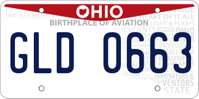 OH license plate GLD0663