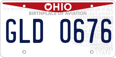 OH license plate GLD0676