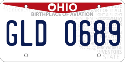OH license plate GLD0689