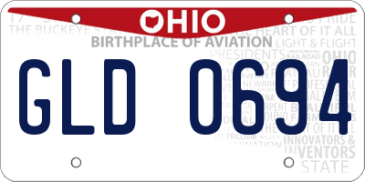 OH license plate GLD0694