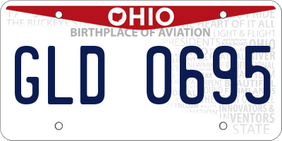 OH license plate GLD0695