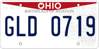 OH license plate GLD0719