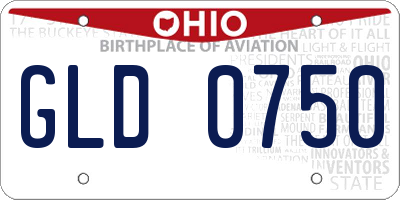 OH license plate GLD0750