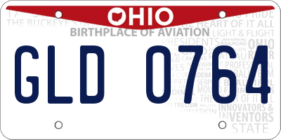 OH license plate GLD0764