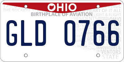 OH license plate GLD0766