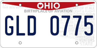 OH license plate GLD0775