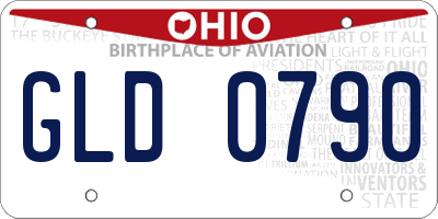 OH license plate GLD0790
