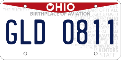 OH license plate GLD0811