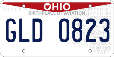 OH license plate GLD0823