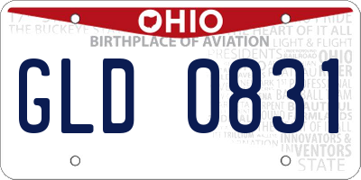 OH license plate GLD0831
