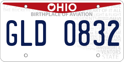 OH license plate GLD0832