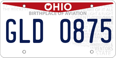 OH license plate GLD0875