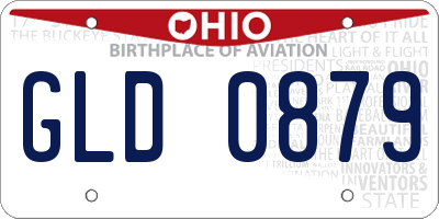 OH license plate GLD0879