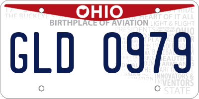 OH license plate GLD0979
