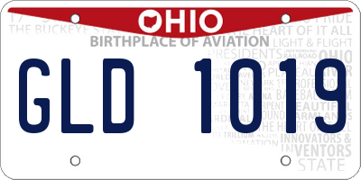 OH license plate GLD1019