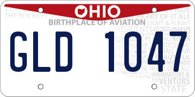 OH license plate GLD1047