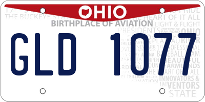 OH license plate GLD1077