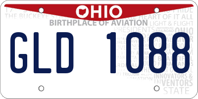 OH license plate GLD1088