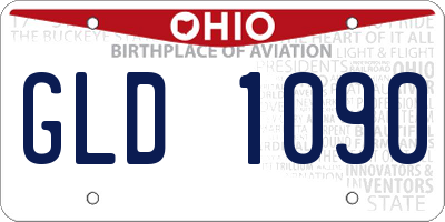OH license plate GLD1090