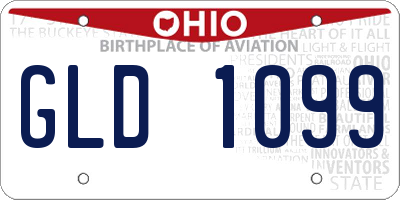 OH license plate GLD1099