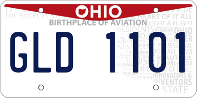 OH license plate GLD1101