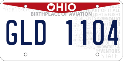 OH license plate GLD1104