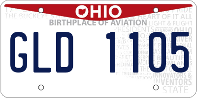 OH license plate GLD1105