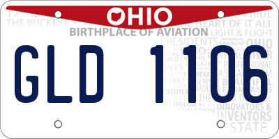 OH license plate GLD1106