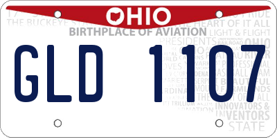 OH license plate GLD1107