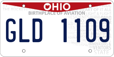 OH license plate GLD1109