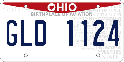 OH license plate GLD1124