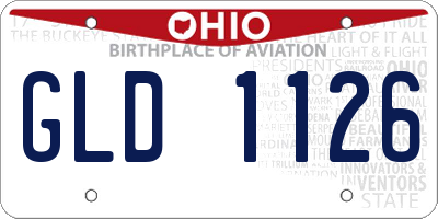 OH license plate GLD1126